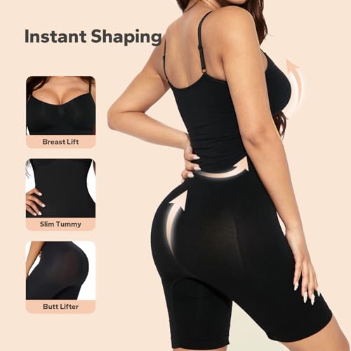Bodysuit for Women, Mid-Thigh Shaperwear, Tummy Control Bodysuit, Waist Trainer, Seamless Sculpting Body Shaper2
