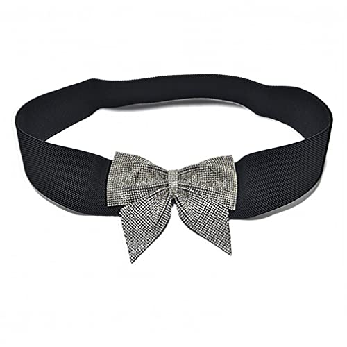 Rhinestone Bow High Waist Belts Women Western Elastic Bowknot Corset Belt Stretch Blouse Jeans Dress Skirt Waistband3