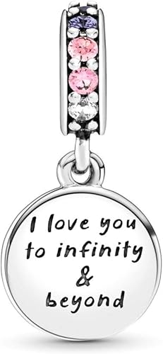 Miniatura 2 de Dije de corazón de amor de plata de ley 925, cuentas caladas para pulseras y collares con circonita cúbica 5A, regalos de joyería para el día de la