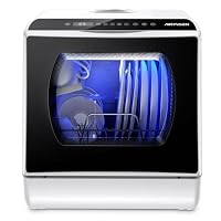 Mini lavavajillas de sobremesa AIRMSEN AE-TDQR03 con depósito de 5 litros y puerta de cristal