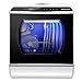 AIRMSEN Mini Lavavajillas de Sobremesa con 5+1 Programas, Depósito de 5 Litros, 2 Formas de Suministro de Agua, Control Táctil y Pantalla LED, Ideal para Cocinas Familiares, Apartamentos y Dormitorios