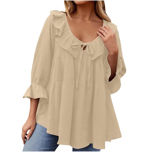 Damen Tshirt Leicht Und Luftig, Sale Angebote T-Shirt Mit 3/4...