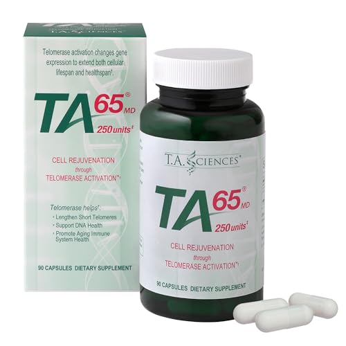 T.A. Sciences TA-65 Telomere Activation Supplement - 2.5 Times Potency, 90 Capsules (1-Pack (90 Count), with Box) : Everything Else