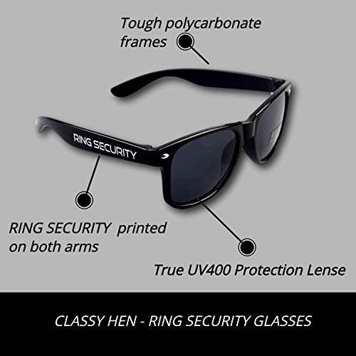 Classy Hen Ring Security Wedding Accessories - Child Ring Security Sunglasses - Ring Bearer Gift -UV400 protection