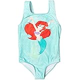 Disney Little Mermaid Princess Ariel Toddler Girls One Piece Bathing Suit Aqua 2T