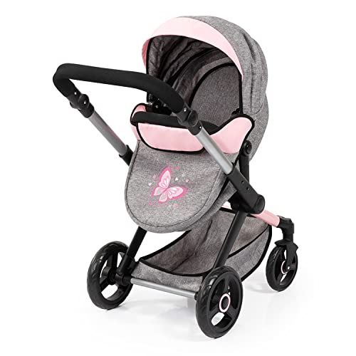 Bayer 17033AA Design Dolls: Pram Xeo: Butterfly Grey & Pink thumb #2