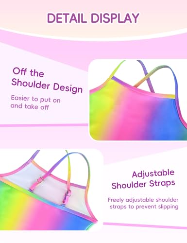 Image of Girls Swimsuit Sleeveless Bathing Suits Back Cutout Summer Swimwear with Removable Chest pad 6-14 Years