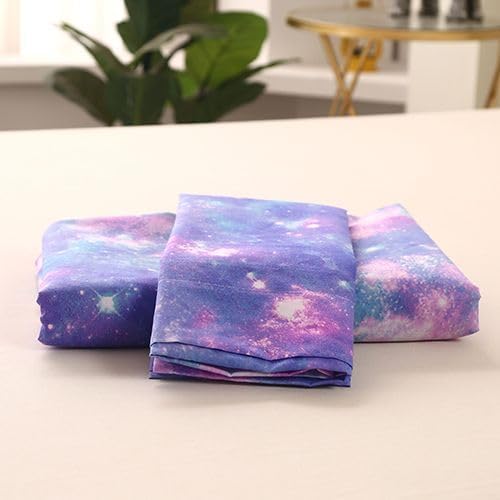 Miniatura 8 de SDIII Juego de funda de edredón de 3 piezas, 1 funda de edredón y 2 fundas de almohada, ropa de cama espacial con lazos en las esquinas y cierre de