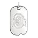 Ohio State Large (3/4 Inch) Dog Tag (Sterling Silver)