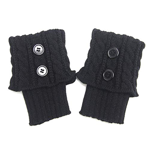 Womens Short Boots Socks Crochet Knitted Boot Cuffs Leg Warmers Socks2