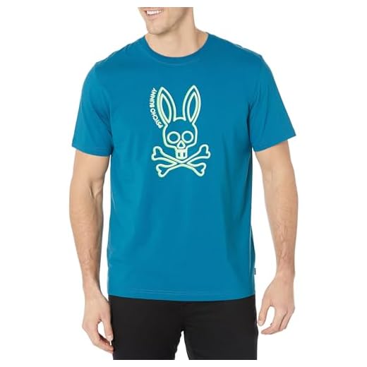 Psycho Bunny Gresham Graphic Tee Aegean Sea LG (US Men's 6)