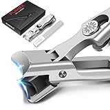 German Nail Clippers for Men with Catcher, Large Wide Opening Toenail Clippers for Seniors Thick Toenails, Heavy Duty Sharp Stainless Steel Toe Nail Clippers with Long Handle Gifts for Men Women