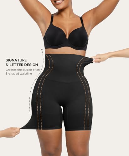 Image of SHAPELLX Tummy Control Shapewear for Women High Waisted Body Shaper Shorts Thigh Slimming Underwear