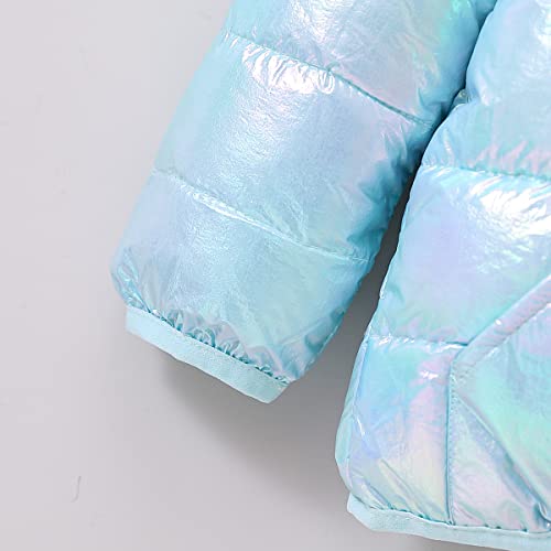 Canis Kids Toddler Baby Boys Girls Winter Coat Bear Hooded Light Puffer Padded Jacket Windproof Outwear Snowsuit(Blue,18-24 Months) #TOP4