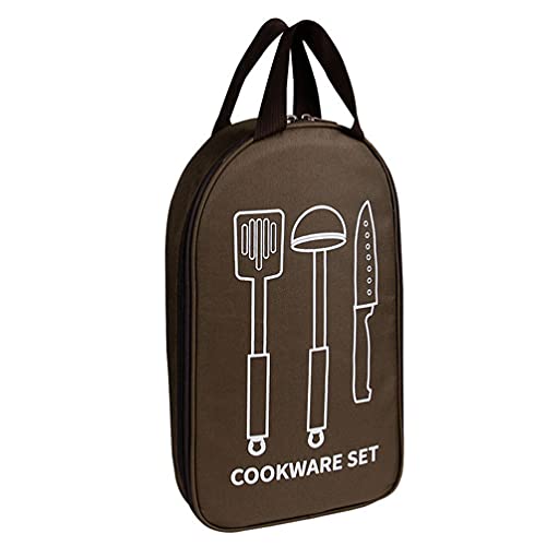 TOPBATHY Camping Travel Cooking Utensils Organizer Travel Bag Portable Pouch for Camp Cookware Kitchen Kit