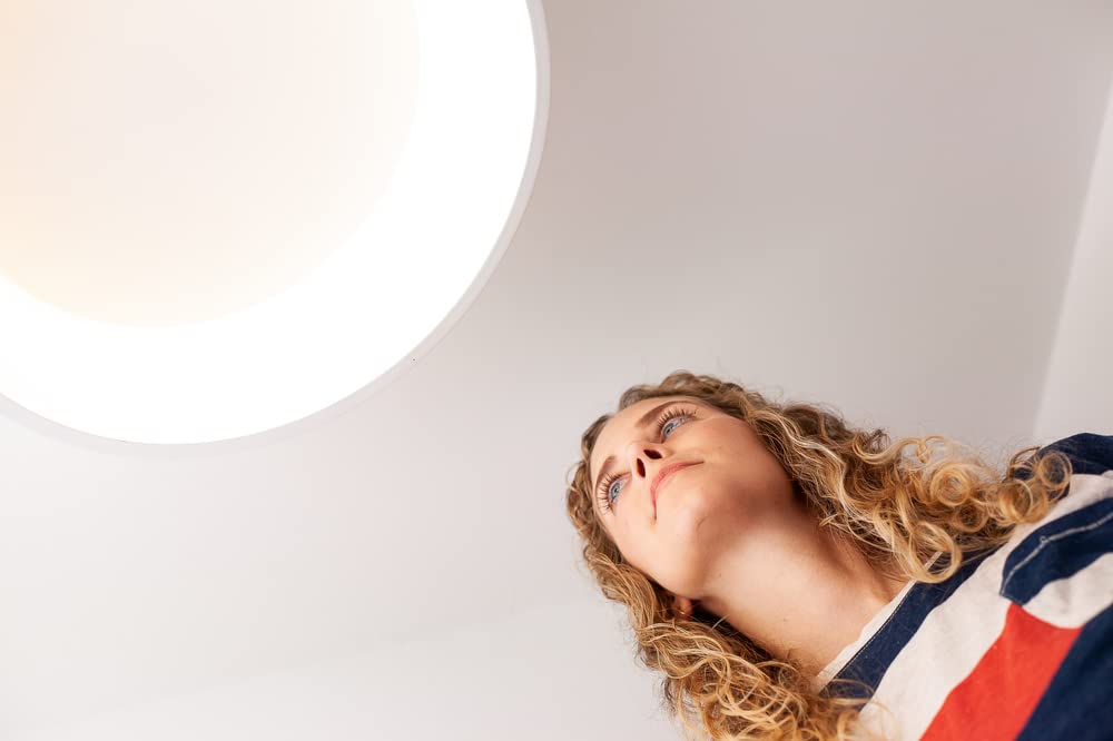 LEDVANCE Applique e plafoniera LED intelligente per interni con tecnologia WiFi, colore della luce variabile (3000K-6500K), grigio, 450 mm, compatibile con Google e Alexa, SMART+ WIFI ORBIS CYL