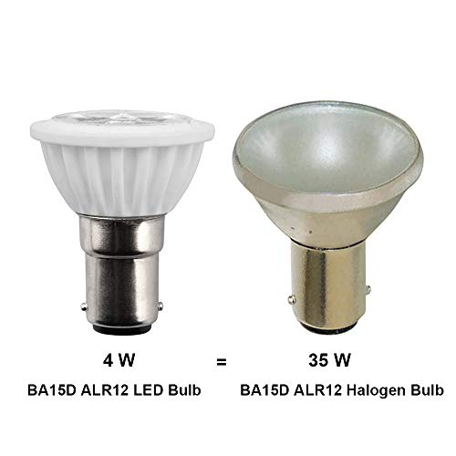 Aluxcia Alr12 Ba15D Led Elevator Light - 6435/Fr 12V Ba15D Frosted Light Bulb 30W Halogen Replacement Alr12 Flood Light For Rv Camper Trailer Motorhome Boat Lighting, Warm White 3000K, 2-Pack #TOP4
