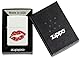 Zippo Sturmfeuerzeug - Kiss, White Matte, Color Image - Nachfüllbar - Wiederverwendbar - Windfestes Design - Geschenkbox - Made in USA