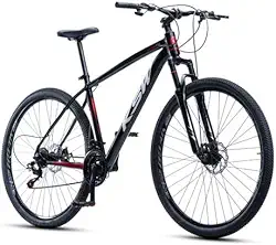 KSW Bicicleta Aro 29 XLT 100 27V Quadro Alumínio Freio Hidráulico MTB