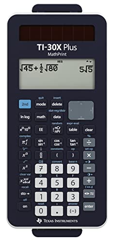 TEXAS INSTRUMENTS TI-30X Plus MathPrint Wissenschaftlicher Schulrechner (für SEK I und II, 4-zeilig, Solar- und Batteriebetrieb) Dunkelblau – Bild 3
