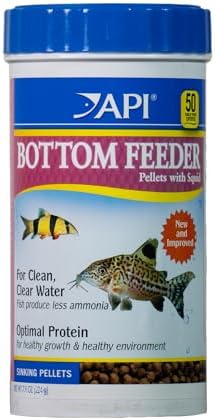 API BOTTOM FEEDER PELLETS WITH SQUID Fish Food 7.9-Ounce Container
