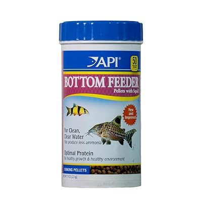 API BOTTOM FEEDER PELLETS WITH SQUID Fish Food 7.9-Ounce Container