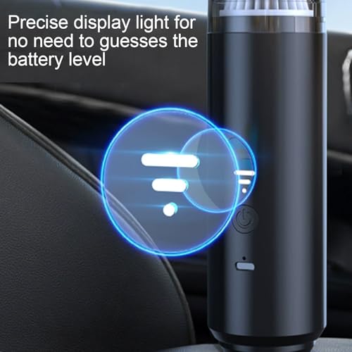 Qutalmi Aspiradora Portátil Sin Cable para Coche, Aspirador Doméstico Compacto, Dispositivo Silencioso para Limpieza Práctica En Alfombras De Coche Vehículo Sedán Hogar Cama Y - imagen 5