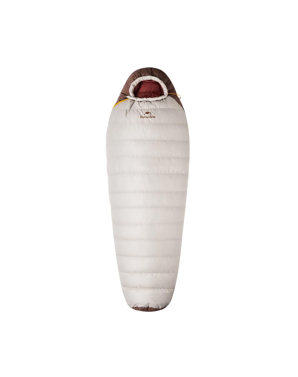 Naturehike Snowbird SP550 RDS Down Mummy Sleeping Bag, Cold Weather Backpacking Sleeping Bag, Comfort 8℃ / Limit -1℃, YKK Zipper