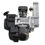 Color: Negro, Plata Cilindro de Moto 49cc de Motos de 2 Tiempos Comienzo del tirón del Motor del Motor con la transmisión en Busca Mini Pocket Bike ATV Scooter