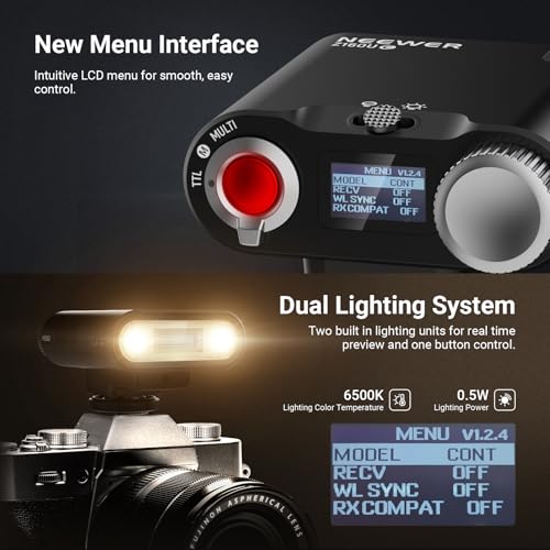 Image of NEEWER Z160U-C Camera Flash Speedlite Compatible with Canon, Compatible with Godox, 18Ws GN14 6000K TTL 1 /8000 HSS On Camera Flash Light with USB C 1100mAh Battery 1.4s Recycle 1100 Full Power Flashes