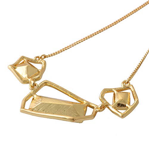 Collar de Columna de Cristal geométrico