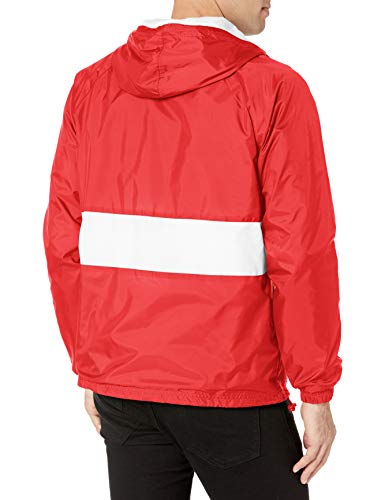 Charles River Apparel Wind & Water-Resistant Pullover Rain Jacket (Reg/Ext Sizes), Red/White, XXL - Thumbnail 2