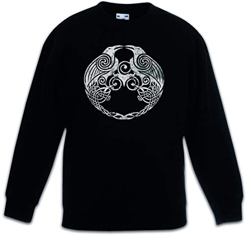 Sweat-shirt enfant noir Hugin and Munin II Urban Backwoods pour aventures en plein air