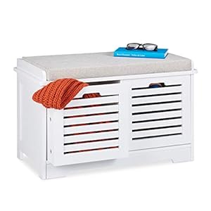 Relaxdays Sitzbanktruhe mit Stauraum und Körben