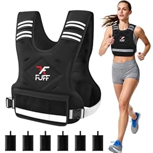 FUFF Weighted Vest Woman, 4-10/11-20/20-32 Lb Adjustable Weight Vest for Women Men, Female Strength Training Body Vest for Walking Exercise Running Workout