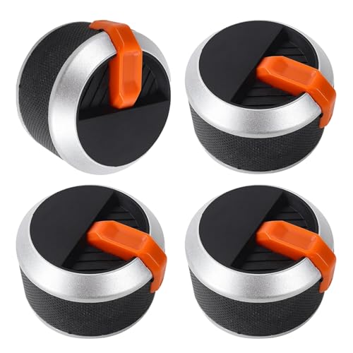 GOROBU 4 Pack Compatible with Blackstone 1666 1517 1554 1825 1836 Gas Griddle KnobsGas Griddle Grill Silver Orange Knobs ReplacementFit for Blackstone 17 22 28 36 Griddle Accessories