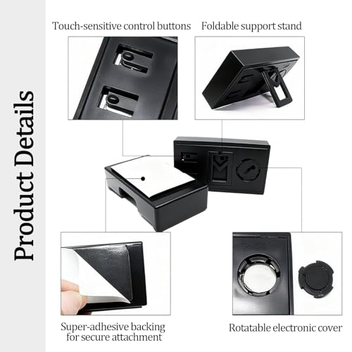 Pevlkawr Mini Auto Uhr Fahrzeug Elektronische Digitaluhr reisewecker klein uhr für auto mini uhr digital Für Auto Armaturenbrett Schreibtisch Tisch, Schwarz