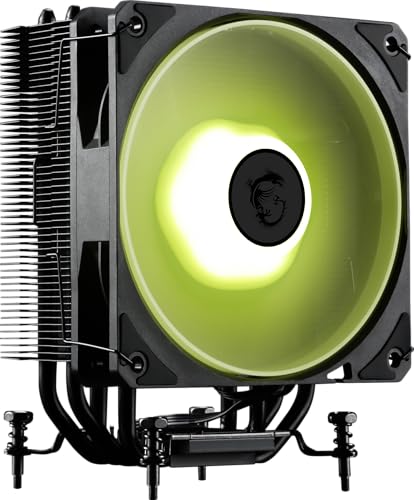 Image of MSI MAG COREFROZR AA13 - ARGB CPU Air Cooler - LGA 1700 /1851 / AM5 /AM4 Compatible - 120mm ARGB PWM Fan - Direct Touch Heat-Pipes - Pre-Applied Thermal Paste - Black