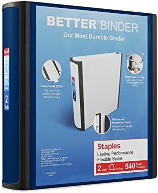 Staples Better Binder, 2-Inch, Blue