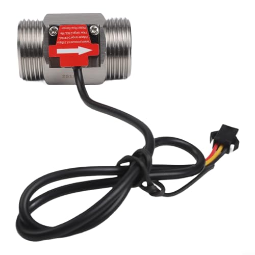 Shophubio Hall Effect Water Flow Sensor G1 Thread DN25 Turbine Flow Meter Stainless Steel Impeller Low Pressure Start Industrial Liquid Controller