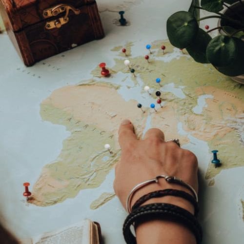 500 Pieces Map Push Pins, Small Round Head Marking Pins, Short Map Pins, Round Head Push Pin, Push Pins Map Pins, Push Pins Map Tacks, Map Tacks Marking Pins, Map Tacks Push Pins (White)
