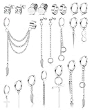 🌈Occasione🌈Questi orecchini alla moda sono pieni di personalità e alla moda. Sono adatti per cene, feste, viaggi, appuntamenti, matrimoni, feste da ballo, feste di compleanno e altri eventi importanti. Indossando orecchini a catena, diventerai la persona più attraente tra la folla. È adatto per unisex con qualsiasi outfit.