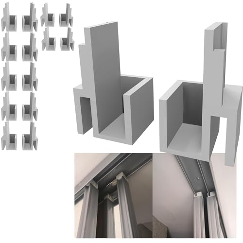 Lote de 8 pares de guías para puerta de corredera | delantero y trasero | 4G10 + 4D10 | Recambio compatible con rieles de forma óptima BRICO deposito LEROY MERLIN CASTORAMA MR BRICOLAJE ETC…