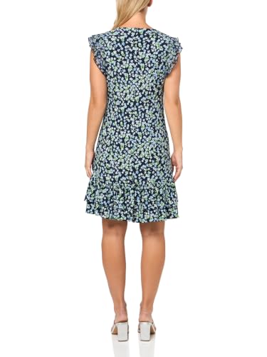 Image of Tommy Hilfiger Womens Polyester Spandex Pattern Sheath Midi Layered Dress