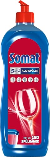 Somat 5in1 Klarspüler (750 ml), Spülmittel-Zusatz für schnelle Trocknung, Klarspüler für Geschirrspüler verleiht brillanten Glanz auf Gläsern, Geschirr und in der Maschine, bis zu 150 Spülgänge
