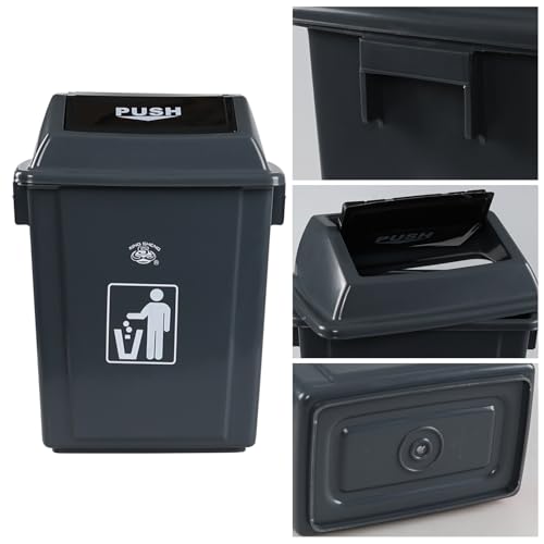 Set de 4 canecas de basura plásticas pequeñas con tapa basculante miniatura 3