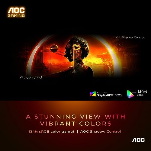 undefined AOC Q27G3XMN 27" 2K QHD Gaming Monitor, 2560x1440, Mini LED, 180Hz, HDMI 2.0 x 1, DisplayPort 1.4 x1, Adaptive Sync, Xbox/PS5/Switch Ready, 3-Year Zero-Bright-dot の商品画像 4