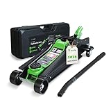 Gato hidráulico 2,5–35 cm – Elevación rápida con Almohadilla de Goma – Capacidad de Carga 2500 kg – Gato portátil para Coches y SUV