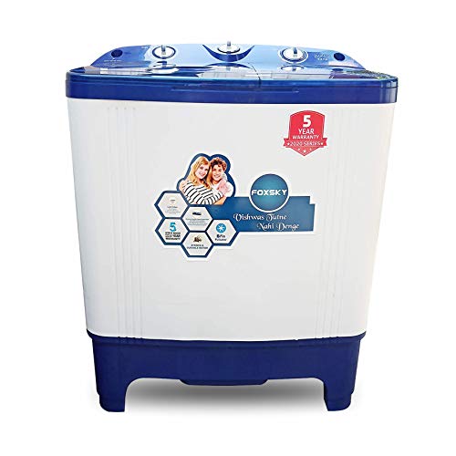 Image of Foxsky 6.5 kg Semi-Automatic Top Loading Washing Machine Appliance (FOXSKY AQUA WASH 6.5 KG, BLUE)