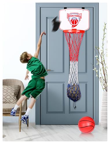 Basketball Hamper Toy for Kids – Fun Over-the-Door Laundry Hoop with Ball – Build Good Habits Early & Keep the Floor Tidy